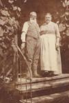 Skovrider P. A. A. Kofoed og hustru Fanny f. Hanson på skovridergården Mantzhøjs veranda - 1924 (B1744)