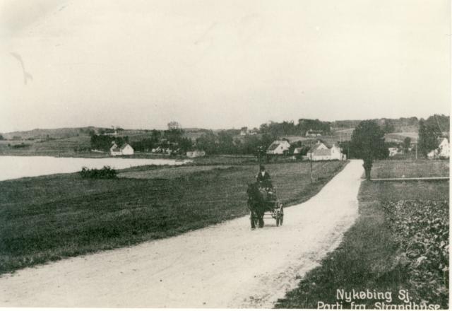 Udsigt til Strandhuse - 1910 (B4118)
