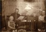 Jens Chr. og Boline Hansen,Nygaard, med deres børn - ca. 1914 (B26)