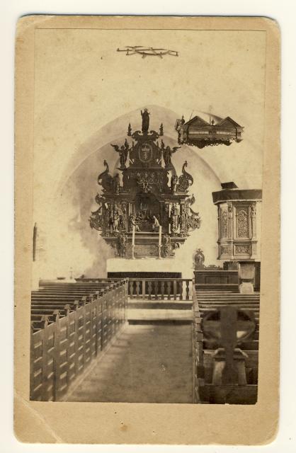 Vig Kirke interiør - 1870'erne (B4324)