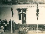 Afsløring af mindeplade på Møllegården - ca. 1930 (B4438)