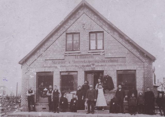 H. Hansens Skræder & Herreekviperingsforretning, Hørve - 1906 (B5118)