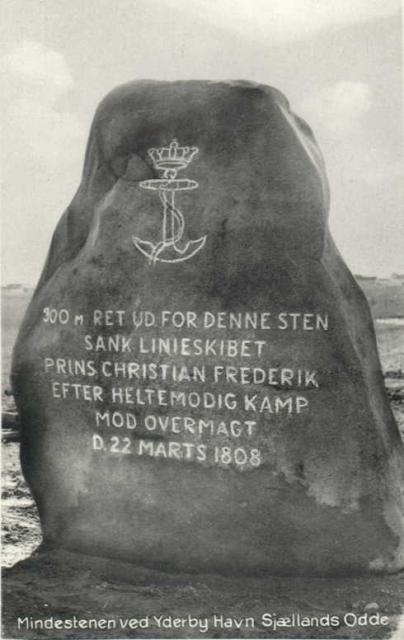 Mindesten  på Odden (Yderby) Havn - ca. 1950 (B350)