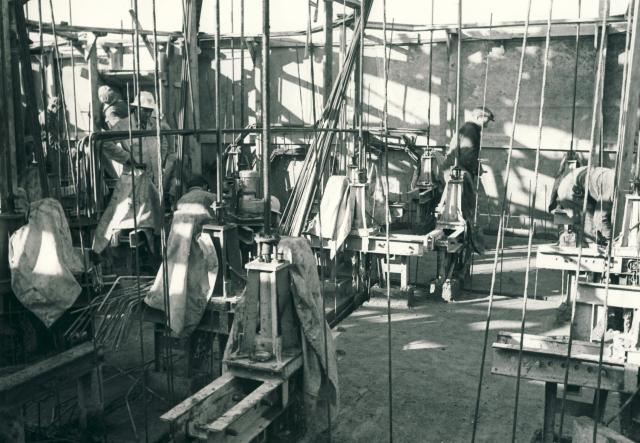 Kornsiloen i Vig under opførelse - ca. 1963 (B5435)