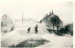 Nygade i Vig under snestorm - 1936 (B5483)