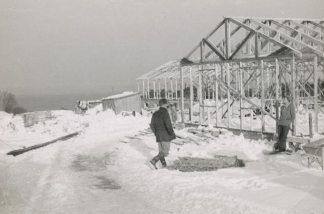 Bygning af feriekolonien Valbygård - 1956/1957 (B5488)