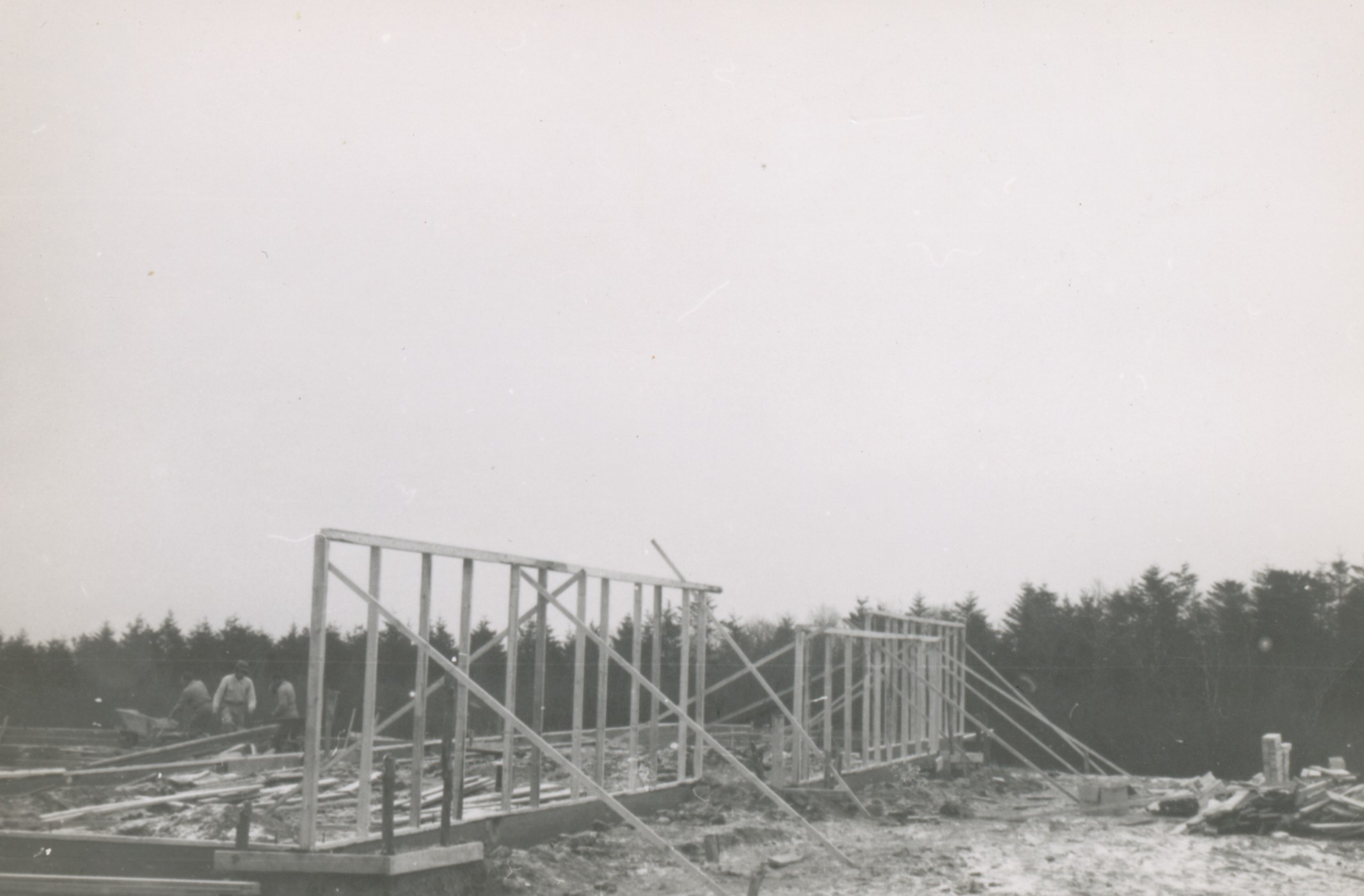 Bygning af feriekolonien Valbygård - 1956/1957 (B5493)