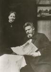 Sognepræst Peter Christensen Dyekjær, Fårevejle og hustru Jenny - 1905 (B5666)