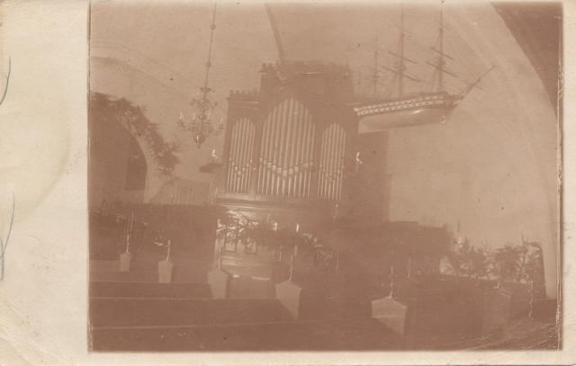 Odden Kirkes orgel - ca. 1915 (B6405)
