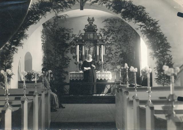 Odden Kirke interiør - 1930 (B6407)