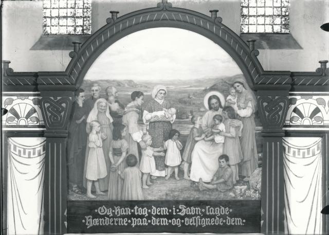 Altertavle i Lumsås Kirke - ca. 1920 (B6960)