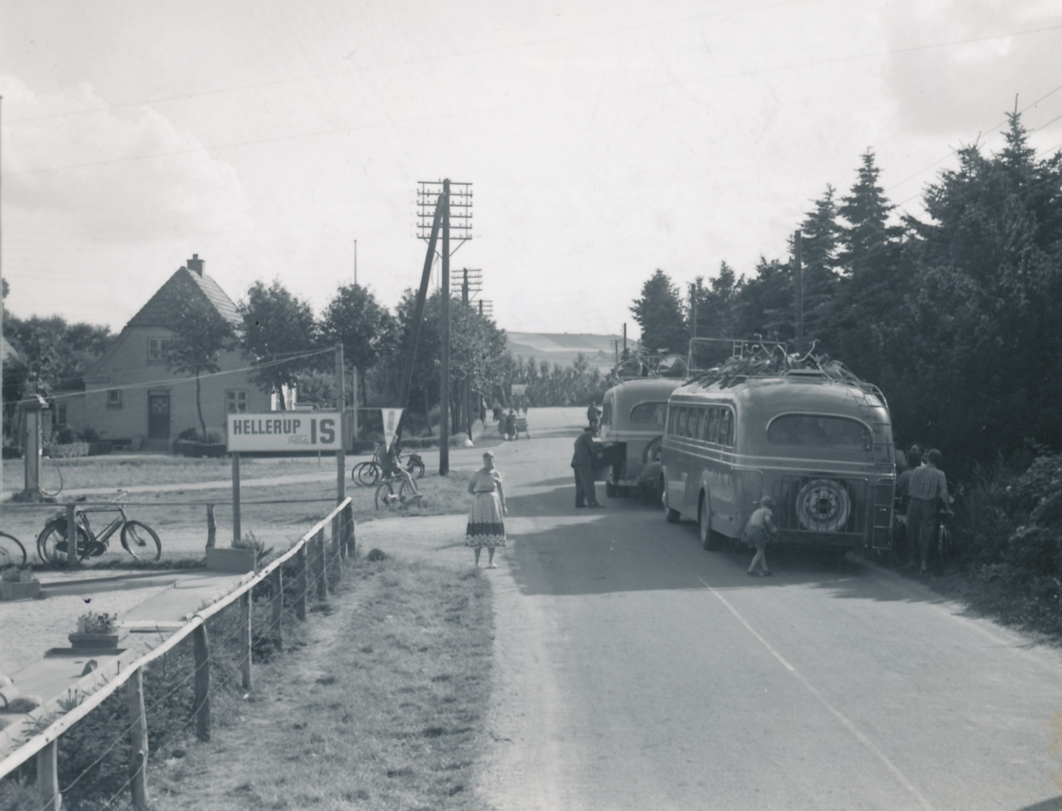 Rutebiler på Jyderup Lyng - 1950'erne (B8757)