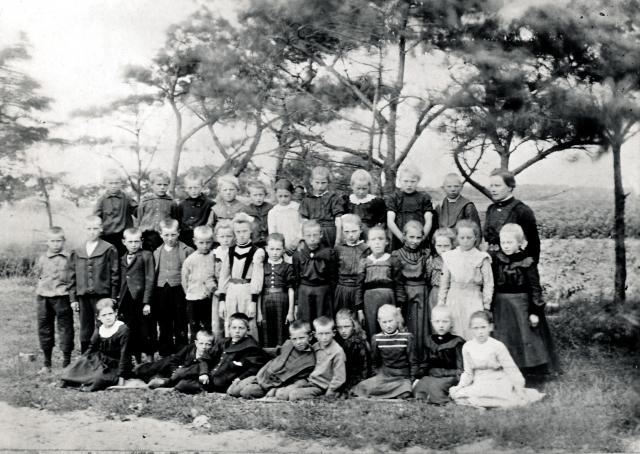 Skolefoto fra Ellinge Skole - ca. 1903 (B8788)