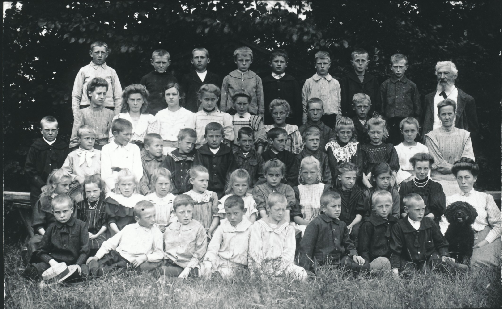 Skolefoto fra Ellinge Skole - ca. 1908 (B8805)