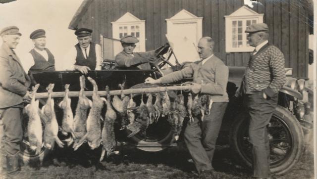 Jagtselskab på Fjordglimt - 1927 (B8987)