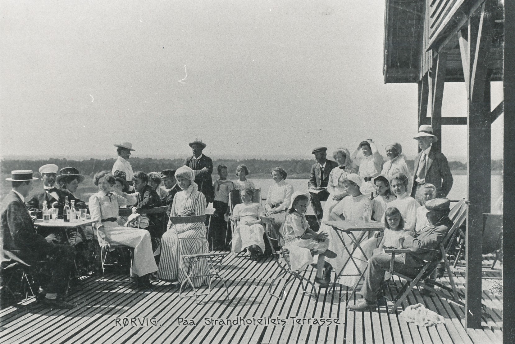 Strandhotellet "Rørvig Bad",  hotelgæster  - 1915  (B95169)