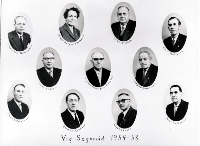 Vig Sogneråd - 1954-1958 (B9298)