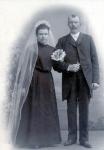 Brudeparret Andersen, Ulstrup - 1905 (B9533)