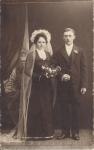 Brudeparret Bodil og Julius Andersen, Vig - 30. oktober 1914 (B9540)