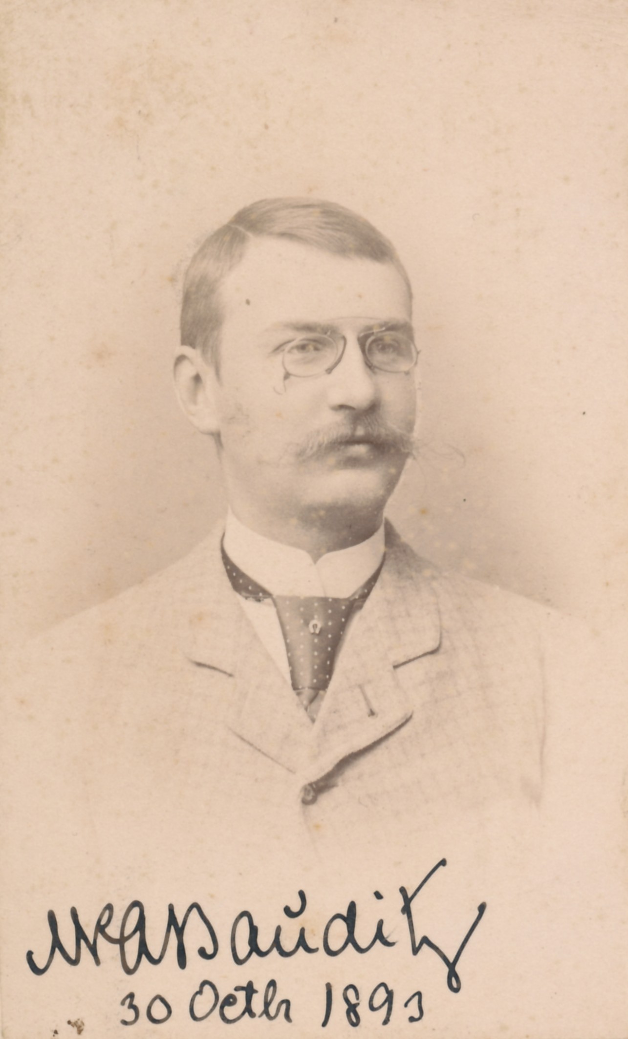Forstkandidat Bauditz, Rørvig - 30. oktober 1893 (B10022)
