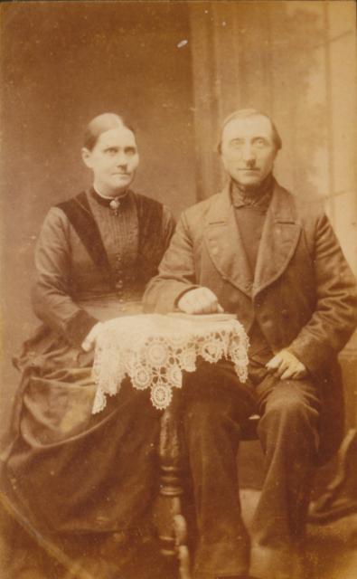 Dorthea og Kristoffer Hansen, Overby - ca. 1867 (B10212)