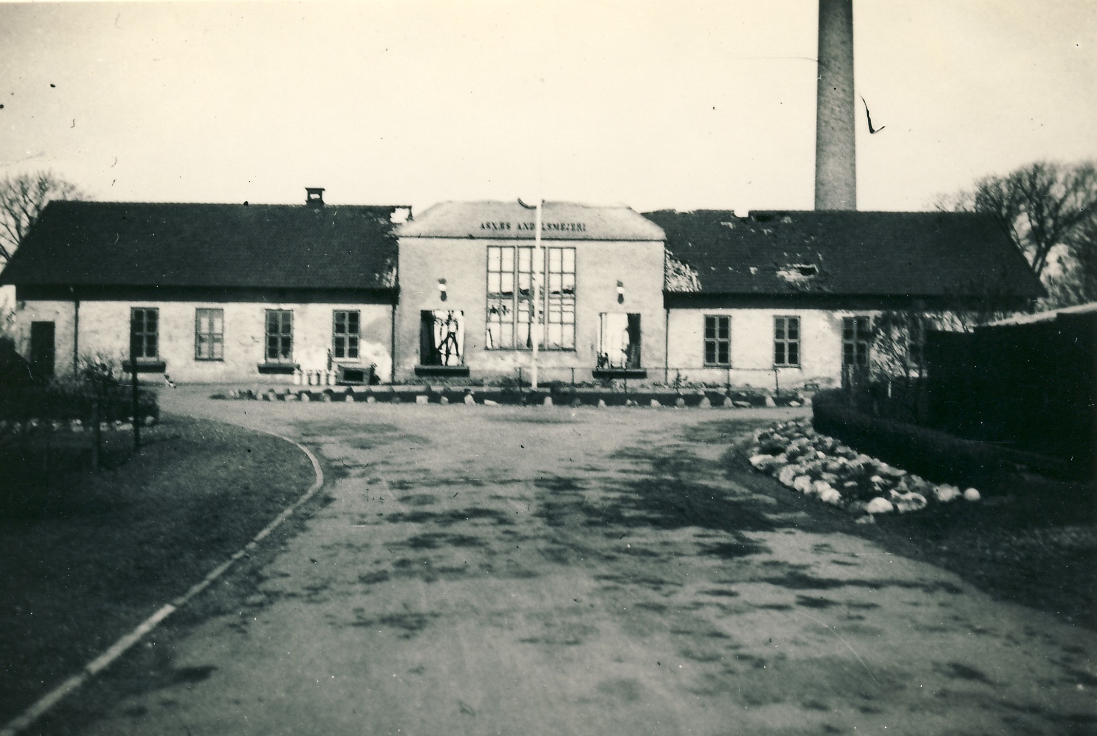 Asnæs Andelsmejeri efter brand - 1944 (B10693)