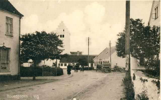 Vig Hovedgade omkring 1910 (B1771)