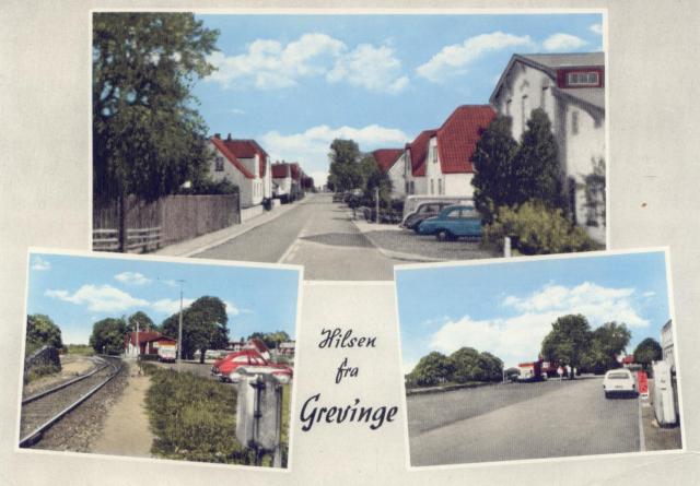 Grevinge. Postkort "Hilsen fra Grevinge", ca. 1965 (B1820)