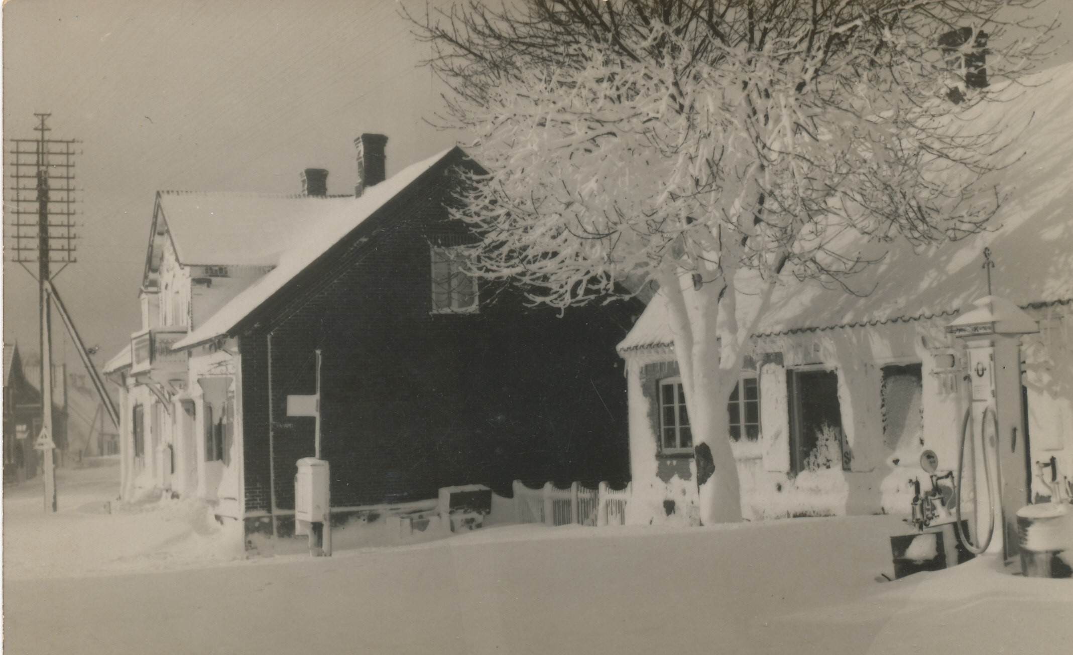 Asnæs. Storegade i vinteren 1929 (B2227)