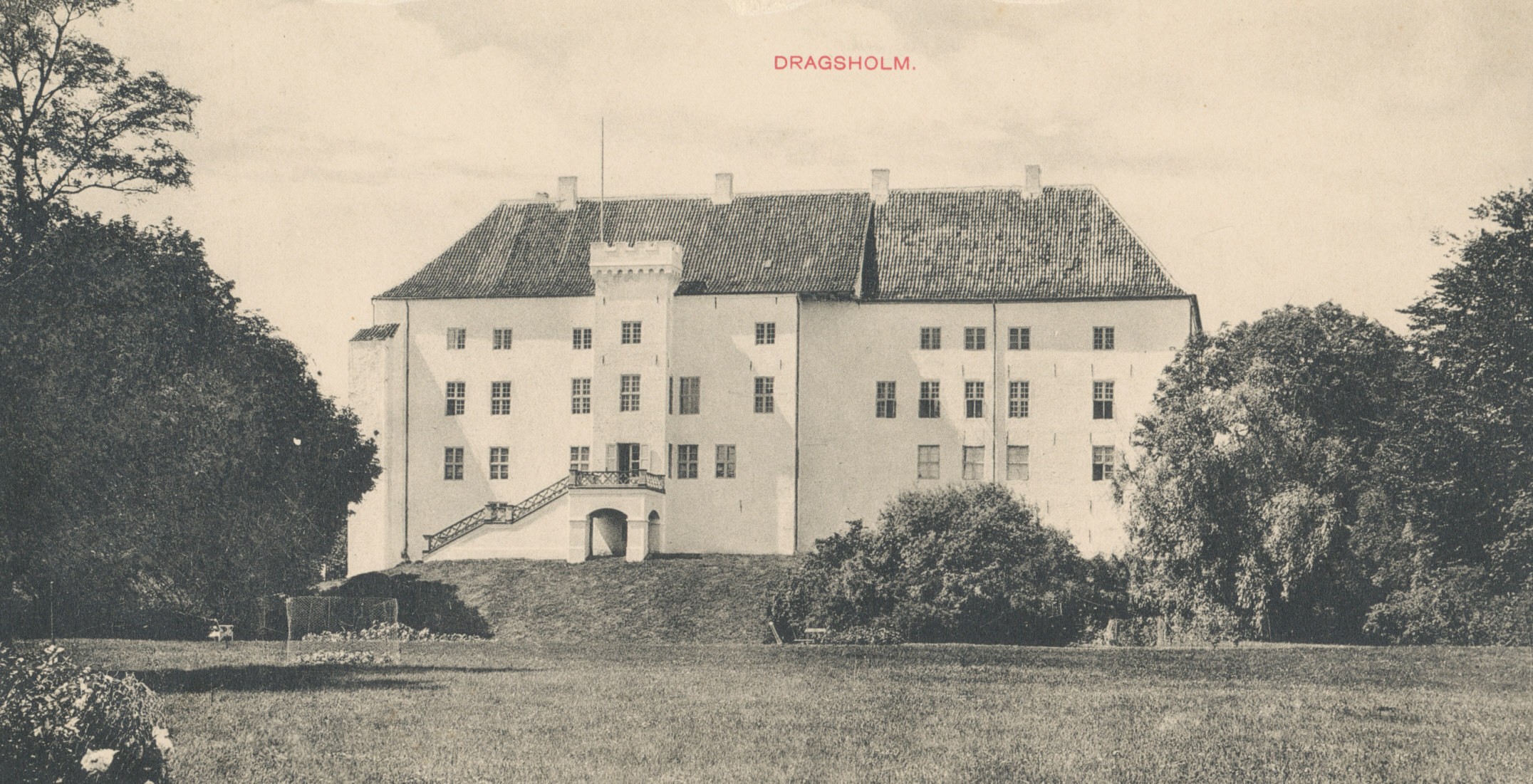 Dragsholm Slot set fra Fruerlunden - ca. 1930 (B2523)