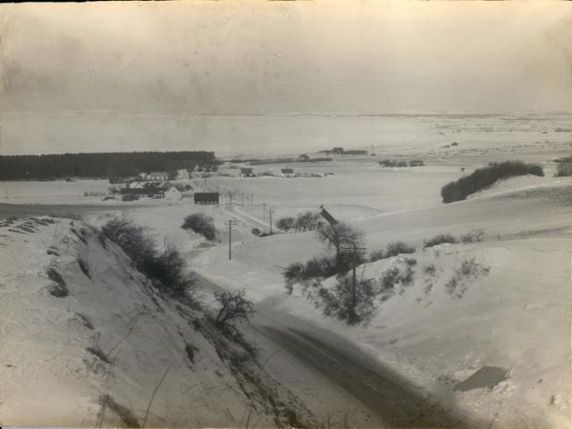 Høve Stræde i vinterdragt ca. 1940 (B1148)