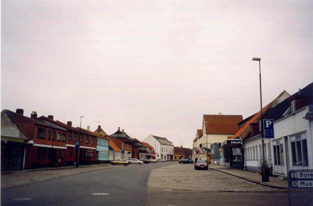 Østlig del af Algade fra Kirkestræde mod gågaden - ca. 1998 (B90173)