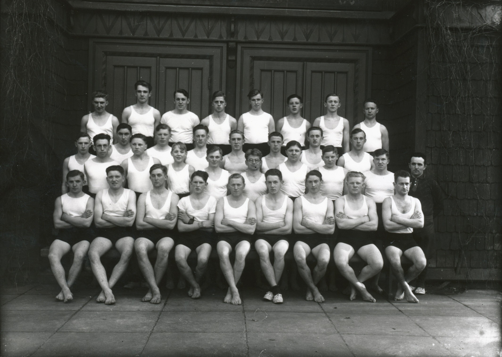 Vallekilde Højskole. Gymnastikhold - 1938 (B2663)