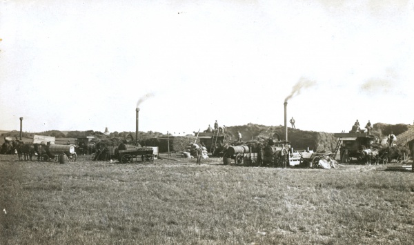 Tærskning på Lammefjorden ca. 1922.JPG