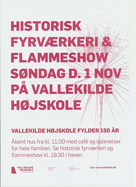 Plakat ved fejringen af Vallekilde Højskoles 150 års jubilæum den 1. november 2015