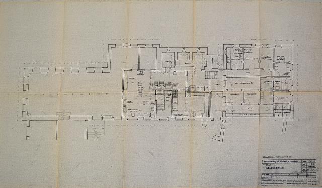 Restaurering af Vallekilde Højskole 1994. Kælder-etage.