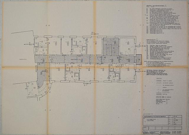 Restaurering af Vallekilde Højskole 1995. Grøn gang, 2. etage nordfløj