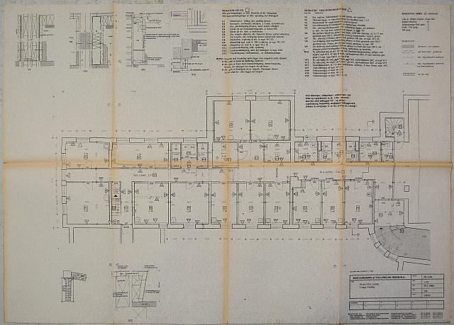 Restaurering af Vallekilde Højskole 1995. Gul gang, 2. etage vestfløj