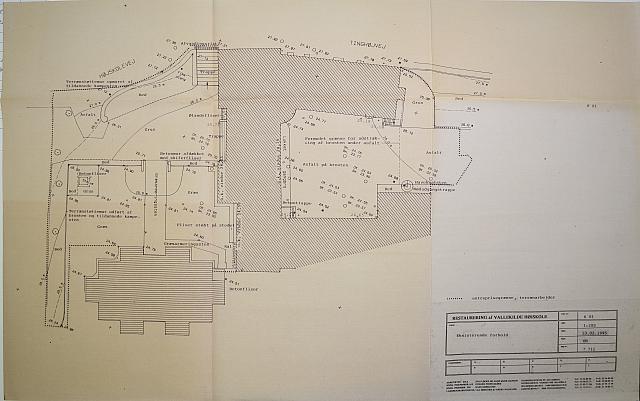 Restaurering af Vallekilde Højskole 1995. Eksisterende forhold.