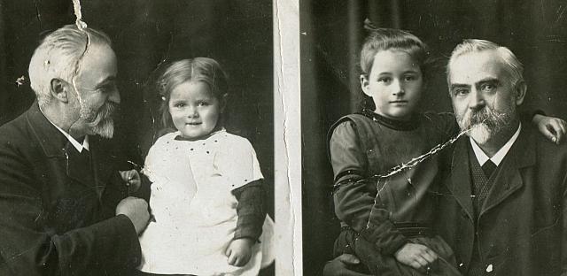 Povl Hansen med Asta og Ingeborg - Ca. 1917 (B12276)