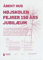 Plakat med dagens program ved fejringen af Vallekilde Højskoles 150 års jubilæum den 1. november 2015