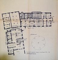 Forarbejde til restaurering af Nyropbygningen 1993-1994. Plan af nederste etage, ændringsforslag